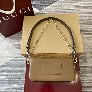 Kitlife Gucci Go Shoulder Bag Brown GG Suede 826761 21.5x14x9cm - 5