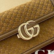 Kitlife Gucci Go Shoulder Bag Brown GG Suede 826761 21.5x14x9cm - 4