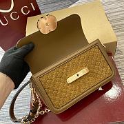 Kitlife Gucci Go Shoulder Bag Brown GG Suede 826761 21.5x14x9cm - 2