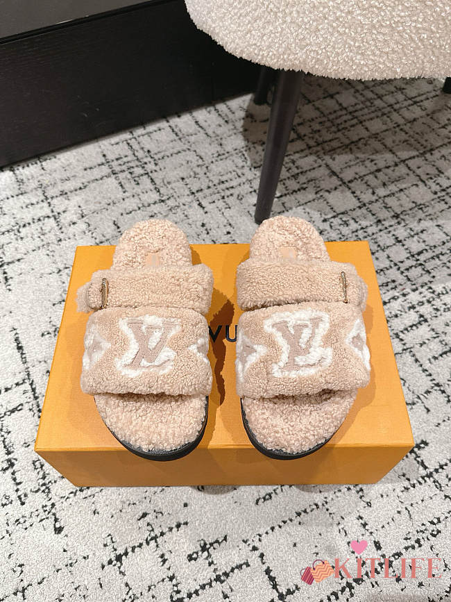 Kitlife Louis Vuitton 25 Paseo Flat Comfort Mules Beige - 1