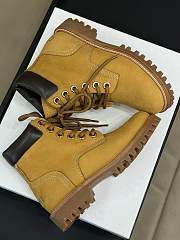 Kitlife Celine Beige Velvet Leather Ankle Boots  - 5