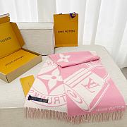 Kitlife Louis Vuitton Lock And Keys Scarf Pink & White 215x45cm - 6