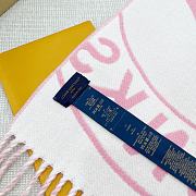 Kitlife Louis Vuitton Lock And Keys Scarf Pink & White 215x45cm - 5