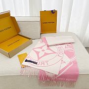 Kitlife Louis Vuitton Lock And Keys Scarf Pink & White 215x45cm - 2