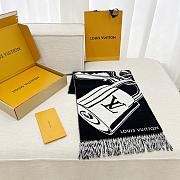Kitlife Louis Vuitton Lock And Keys Scarf Black & White 215x45cm - 1