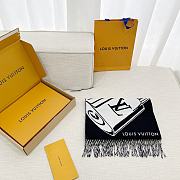 Kitlife Louis Vuitton Lock And Keys Scarf Black & White 215x45cm - 3