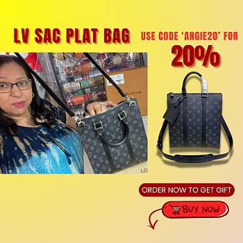 Kitlife Louis Vuitton Sac Plat Monogram Eclipse Canvas Black - 26 x 28.5 x 6 cm