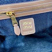 Kitlife Miu Miu Dark Blue Denim Beau Handle Bag 5BB117 34x23x12cm - 6