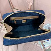 Kitlife Miu Miu Dark Blue Denim Beau Handle Bag 5BB117 34x23x12cm - 3
