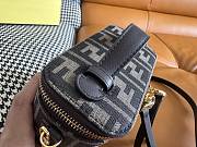 Kitlife Fendi Brown FF Jacquard Vanity Bag 16x8x11cm - 3