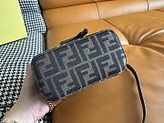 Kitlife Fendi Brown FF Jacquard Vanity Bag 16x8x11cm - 5