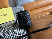 Kitlife Fendi Black Nappa Leather Vanity Bag 16x8x11cm - 3