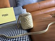 Kitlife Fendi Light Yellow Nappa Leather Vanity Bag 16x8x11cm - 5