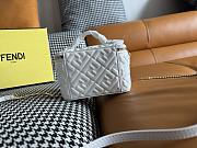 Kitlife Fendi White Nappa Leather Vanity Bag 16x8x11cm - 4
