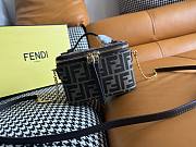 Kitlife Fendi Brown FF Jacquard Vanity Bag 16x8x11cm - 1