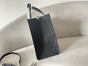 Kitlife Fendi Black FF Jacquard Fabric Shopping Bag 41x35x19cm - 6