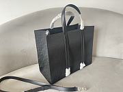 Kitlife Fendi Black FF Jacquard Fabric Shopping Bag 41x35x19cm - 4