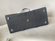 Kitlife Fendi Black FF Jacquard Fabric Shopping Bag 41x35x19cm - 2