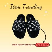Kitlife Louis Vuitton Wool Slippers Black - 1