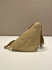 Kitlife Prada Straw Triangle Bag Beige 1BH190 26x14x10.5cm - 5