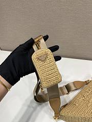 Kitlife Prada Straw Triangle Bag Beige 1BH190 26x14x10.5cm - 4