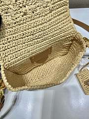 Kitlife Prada Straw Crossbody Bag Beige 1BD335 16.5x12x5cm - 5