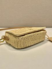 Kitlife Prada Straw Crossbody Bag Beige 1BD335 16.5x12x5cm - 3
