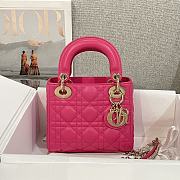 Kitlife Dior Lady Mini Bag in Pink Cannage Lambskin Leather - 1