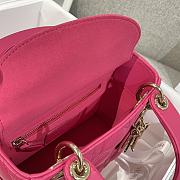 Kitlife Dior Lady Mini Bag in Pink Cannage Lambskin Leather - 2