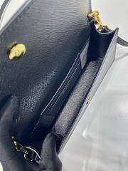 Kitlife Prada Saffiano Black Leather Mini Bag 1NF059 18x9.5x3cm - 3