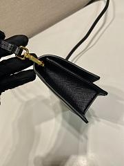 Kitlife Prada Saffiano Black Leather Mini Bag 1NF059 18x9.5x3cm - 5