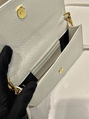Kitlife Prada Saffiano White Leather Mini Bag 1NF059 18x9.5x3cm  - 6