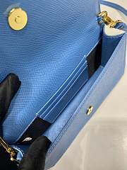 Kitlife Prada Saffiano Blue Leather Mini Bag 1NF059 18x9.5x3cm - 6