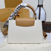 Kitlife Louis Vuitton Capucines BB Bag Cream & Arizona Beige M25466 27x17.3x9cm - 6