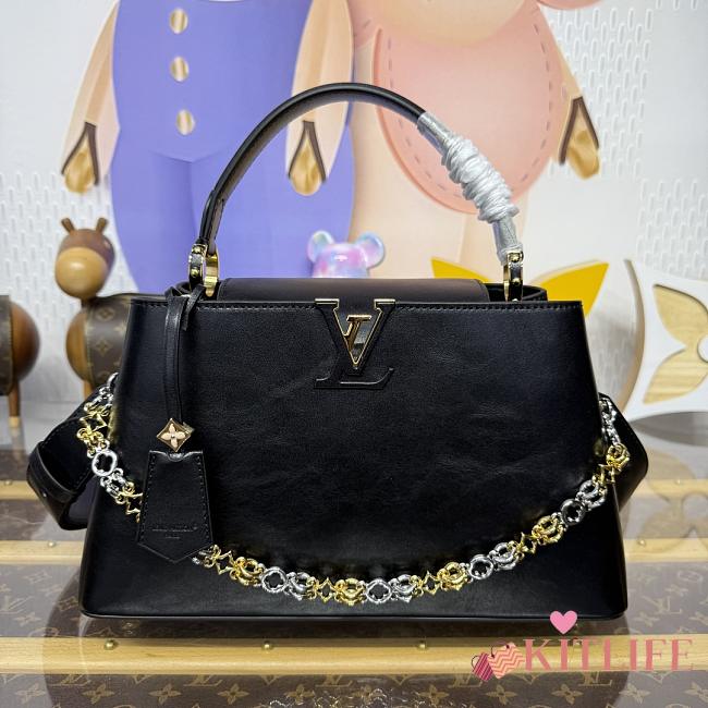 Kitlife Louis Vuitton Capucines MM Souple Bag Black M12924 33x24x12 cm - 1