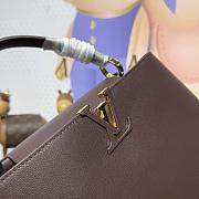 Kitlife Louis Vuitton Capucines MM Souple Bag Dark Brown M12924 33x24x12cm - 4