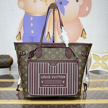 Kitlife Louis Vuitton Neverfull Inside Out MM Bag Burgundy M25663 31x28x14cm