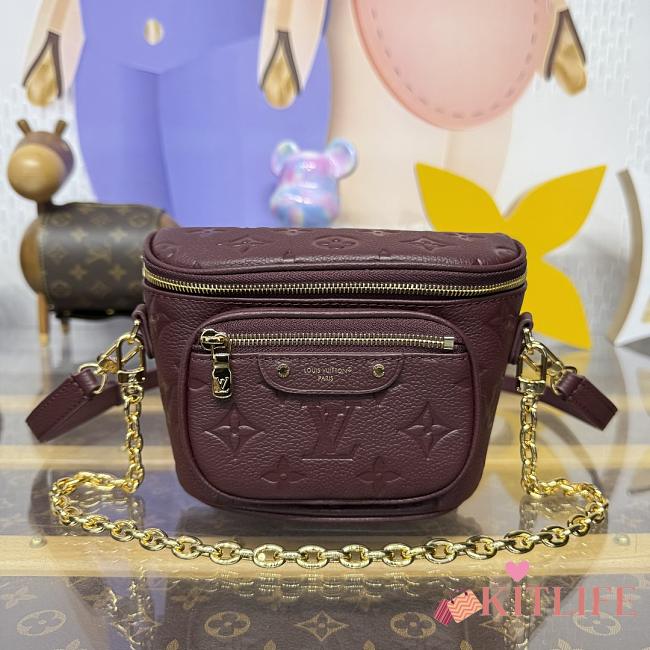 Kitlife Louis Vuitton Mini Bumbag Burgundy M25905 17x12x9.5cm - 1