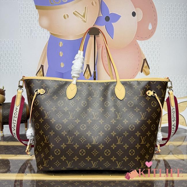 Kitlife Louis Vuitton Neverfull Inside Out GM Bag Cream M15124 39x32x19cm - 1