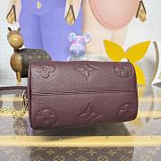 Kitlife Louis Vuitton Speedy Bandouliere 20 Bag Burgundy Monogram Empreinte Leather M25929 20.5x13.5x12cm - 5