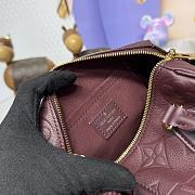 Kitlife Louis Vuitton Speedy Bandouliere 20 Bag Burgundy Monogram Empreinte Leather M25929 20.5x13.5x12cm - 4