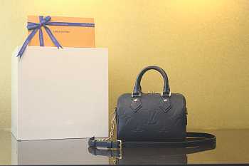 Kitlife Louis Vuitton Speedy Bandouliere 20 Bag Black Monogram Empreinte Leather M58953 20.5x13.5x12cm 