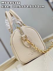 Kitlife Louis Vuitton Speedy Bandouliere 20 Bag Cream Monogram Empreinte Leather M58954 20.5x13.5x12cm  - 6