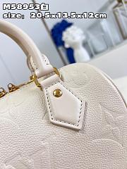Kitlife Louis Vuitton Speedy Bandouliere 20 Bag Cream Monogram Empreinte Leather M58954 20.5x13.5x12cm  - 5