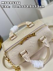 Kitlife Louis Vuitton Speedy Bandouliere 20 Bag Cream Monogram Empreinte Leather M58954 20.5x13.5x12cm  - 4