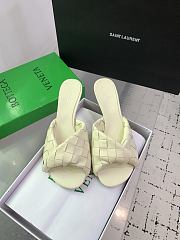 Kitlife Bottega Veneta Blink High-heeled Mules in White - 1