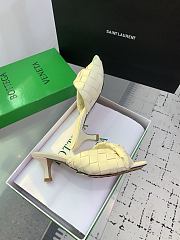 Kitlife Bottega Veneta Blink High-heeled Mules in White - 2