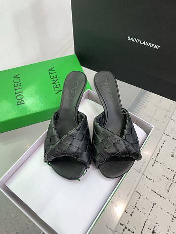 Kitlife Bottega Veneta Blink High-heeled Mules in Black