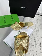 Kitlife Bottega Veneta Blink High-heeled Mules in Gold - 4