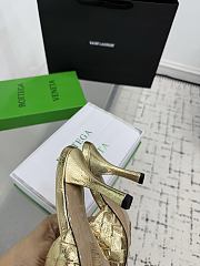 Kitlife Bottega Veneta Blink High-heeled Mules in Gold - 3